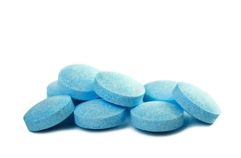 Blue pills Stock Photos