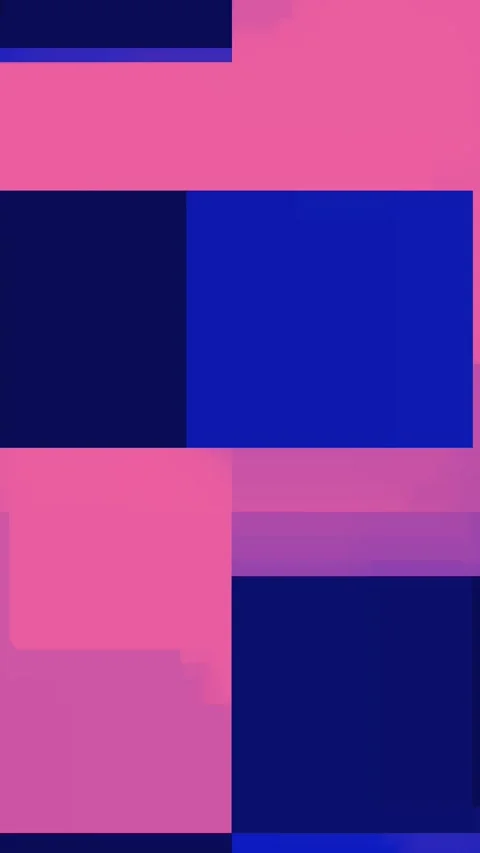 Blue pink 2d squares abstract background backdrop peach hot pink minimalist Stock Footage 296635992