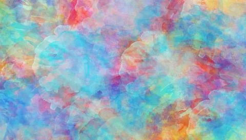 Blue Pink and Red Abstract Watercolor Painted Background with Brush Stroke .. Stock Illustration