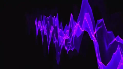 Blue-pink lines on a black background move and transform the video. (2) Stock Footage 277017319