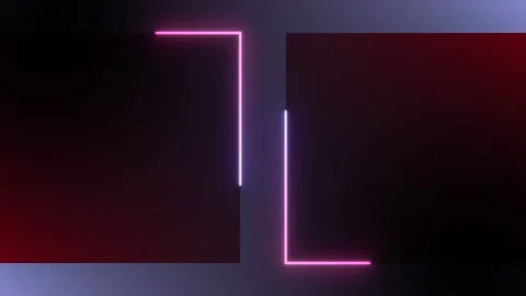 Blue pink neon pulse frame for high energy gaming streams, modern themed video Vídeos de archivo 334084626
