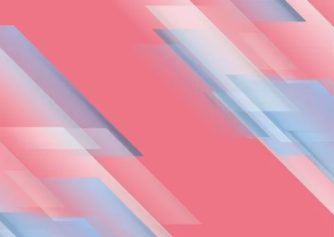 Blue pink pastel diagonal elements, geometric tech abstract background Stock Illustration