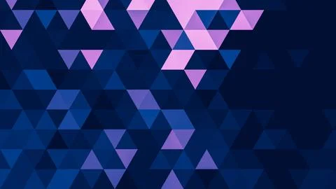 Blue pink polygonal pattern Abstract geometric background Triangular mosaic,  Illustrazione stock