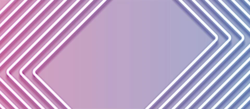 Blue pink rectangle frame abstract neon background Illustrazione stock