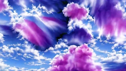 BLUE PINK SKY Background Loop Stock Footage 233329855