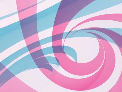 Blue pink spirals, background pattern 3d イラスト素材