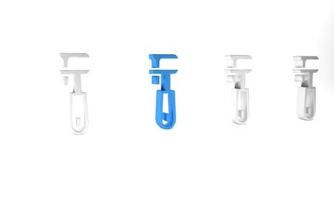 Blue Pipe adjustable wrench icon isolated on white background. Minimalism c.. イラスト素材
