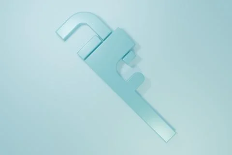 Blue Pipe adjustable wrench icon isolated on blue background. Minimalism co.. Illustrazione stock
