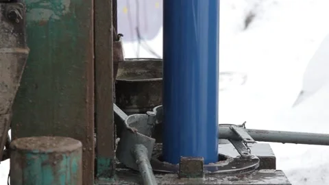 The blue pipe goes down Stock Footage 145594439