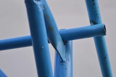 Blue pipes construction Stock Photos