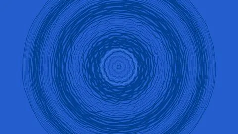 Blue pixel art circular ripple pattern Illustrazione stock
