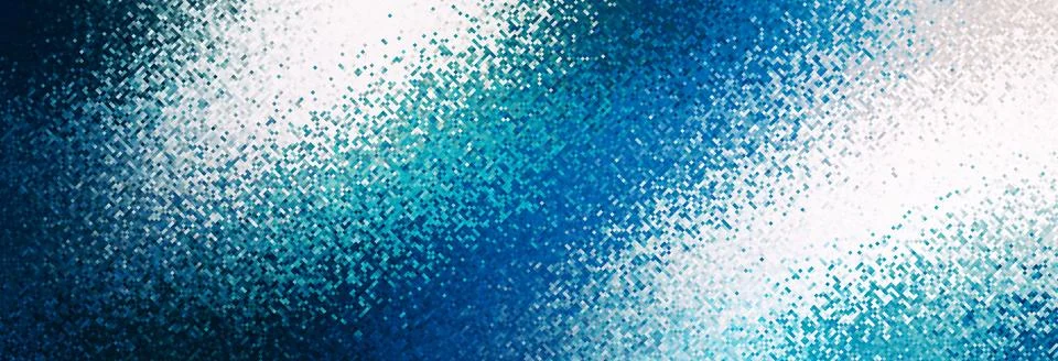 Blue Pixel Mosaic Background with Light Gradient Stock Illustration
