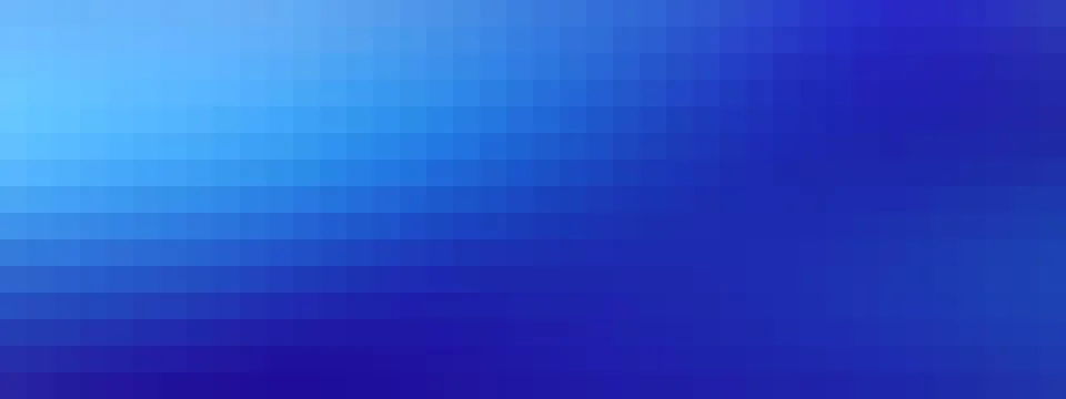 Blue pixel mosaic gradient technology background Illustrazione stock