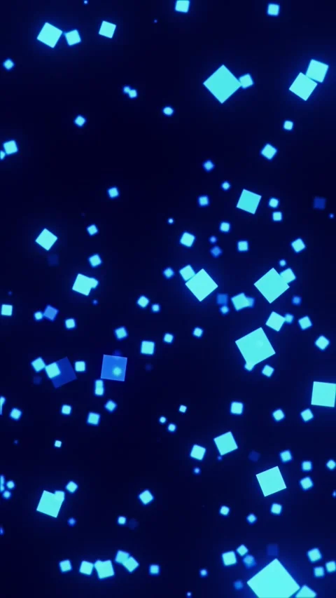 Blue Pixel Rain Stock Footage 310965461