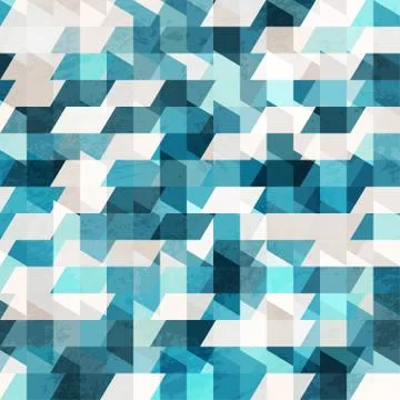 Blue pixel seamless pattern Stock Illustration