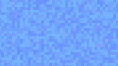A blue pixelated background contains one small red square Illustrazione stock
