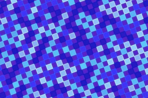 Blue pixelated digital background with small squares pattern Stock Photos