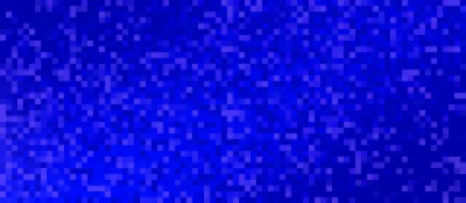 Blue pixelated mosaic pattern creating abstract digital background イラスト素材