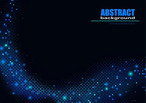 Blue Pixelated Wave Ilustración de archivo