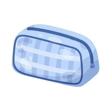 Blue plaid pencil case Stock Illustration