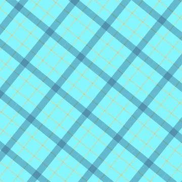 Blue Plaid Tartan Pattern Textile Design With Diagonal Navy And Orange Line.. Illustrazione stock