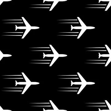 Blue planes seamless Stock Illustration
