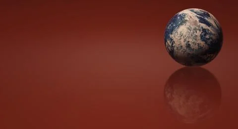 Blue planet 3d rendering  for earth day and  eco content. Stock Photos