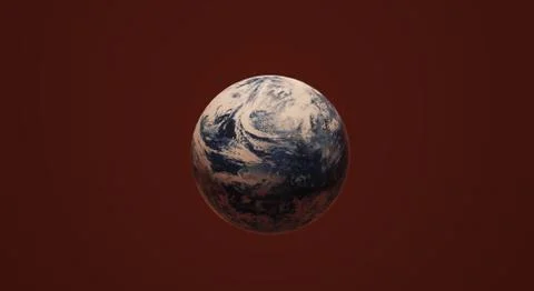 Blue planet 3d rendering  for earth day and  eco content. Stock Photos