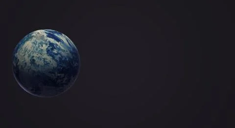 Blue planet 3d rendering  for earth day and  eco content. Stock Photos