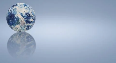 Blue planet 3d rendering for earth day and eco content. Stock Photos