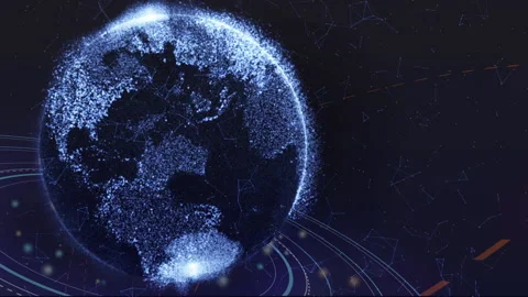 Blue planet Background Stock Footage 134447688