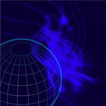 Blue planet background Stock Illustration