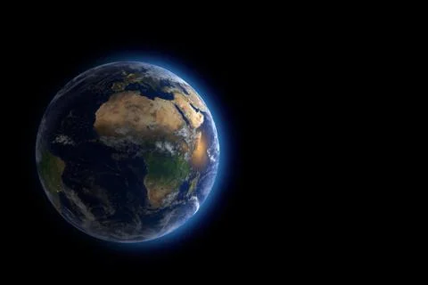 Blue Planet Earth Globe View from Space. Elements of this image furnished by  Stockillustratie