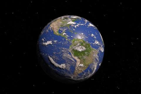 Blue Planet Earth Globe View from Space. Elements of this image furnished by  Stockillustratie