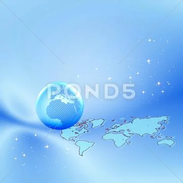 Blue planet Earth on technology background. Basic image courtesy NASA. イラスト素材