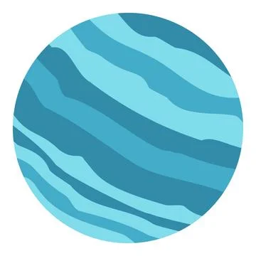Blue planet icon, flat style イラスト素材