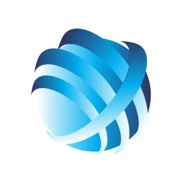 Blue planet icons Stock Illustration