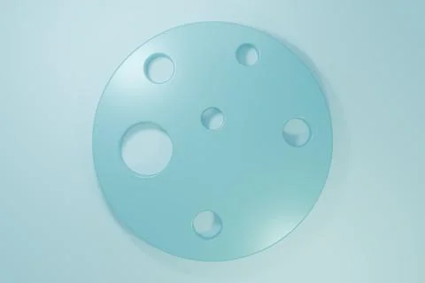 Blue Planet Mars icon isolated on blue background. Minimalism concept. 3D r.. Stock Illustration