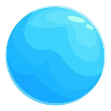 Blue planet neptune rotating in space Stock Illustration