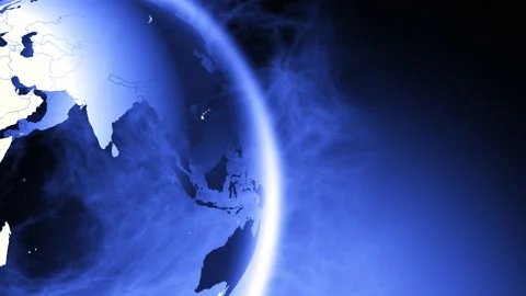 Blue Planet News Background Stock Footage 165395987