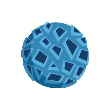 Blue planet representing global issues and environmental challenges Stock Illustration