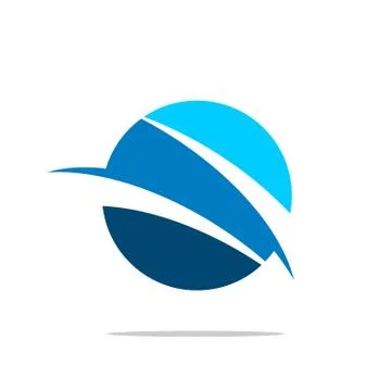 Blue Planet Sliced Logo Template Illustration Design. EPS 10. Stock Illustration