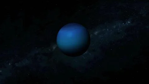 Blue Planet in Space with Starry Background Stock Photos