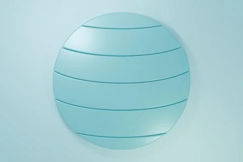 Blue Planet Venus icon isolated on blue background. Minimalism concept. 3D .. Stock Illustration