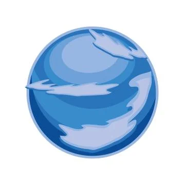 Blue planet on white background イラスト素材