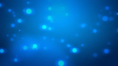 Blue plankton. Defocused glowing dots background. Loop. Video stock 44566018