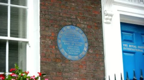 Blue plaque to William Pitt Video stock 11627613