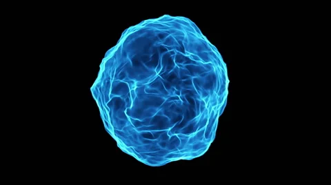 Blue plasma ball animation Stock Footage 66233582