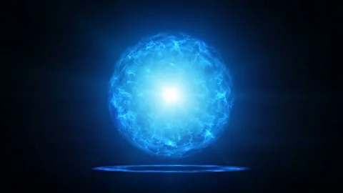Moving sphere of Plasma lightning ball i, Stock Video