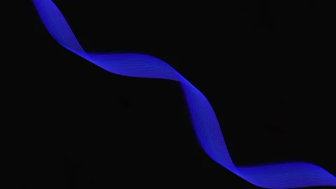 Blue plasma energy flowing over black background Video stock 340005671